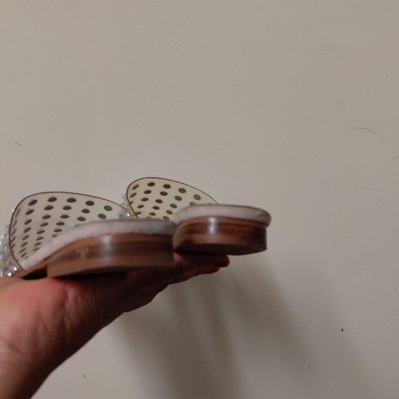 Madden Girl Clear Embellished Pointy Toe Flat Mules Size 6.5 - Picture 7 of 12